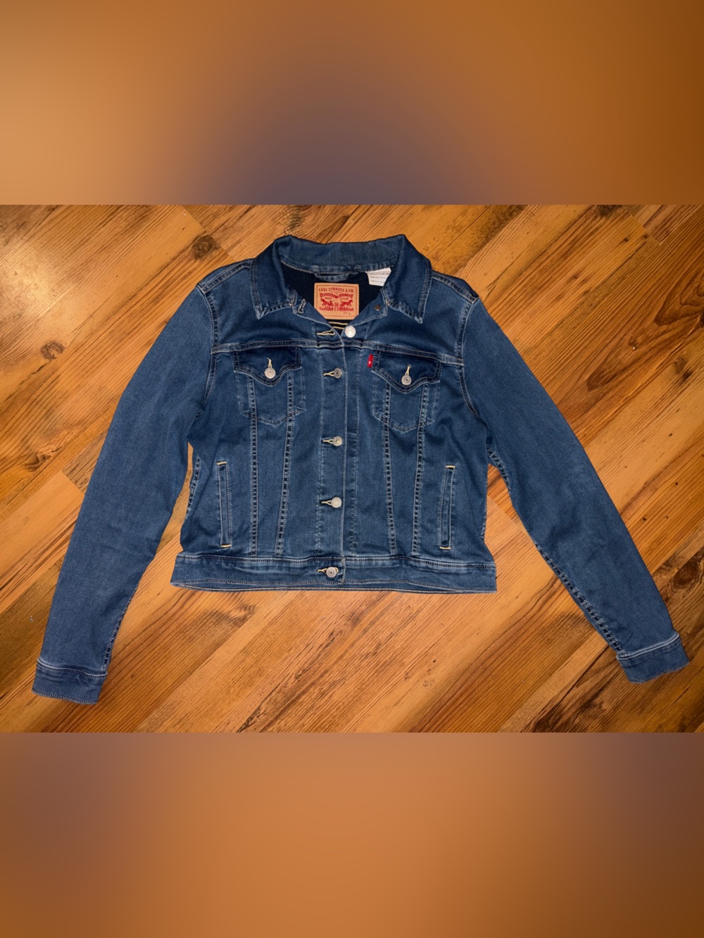 Levi’s Dark Wash stretch denim jacket L